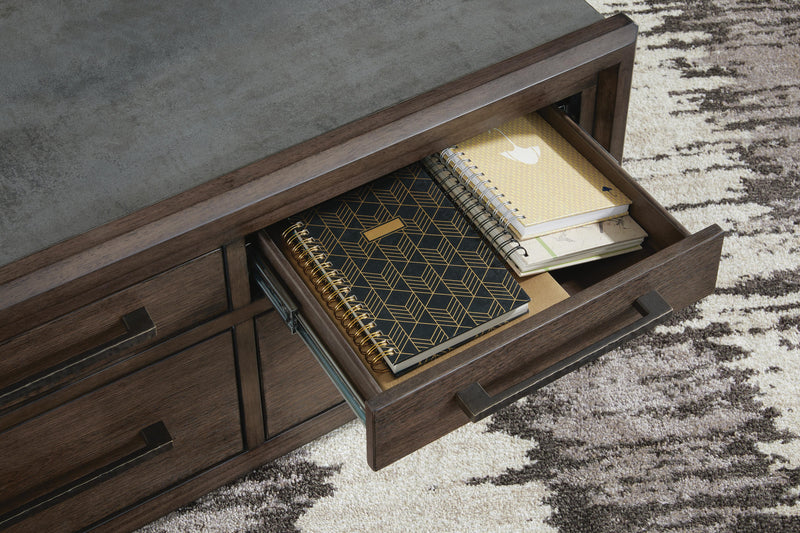 Kallenny Brown/Gray Coffee Table - T669-8