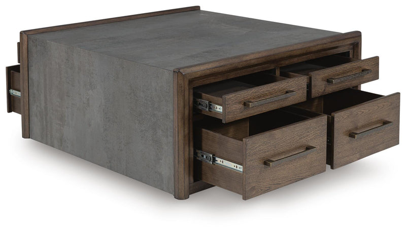 Kallenny Brown/Gray Coffee Table - T669-8