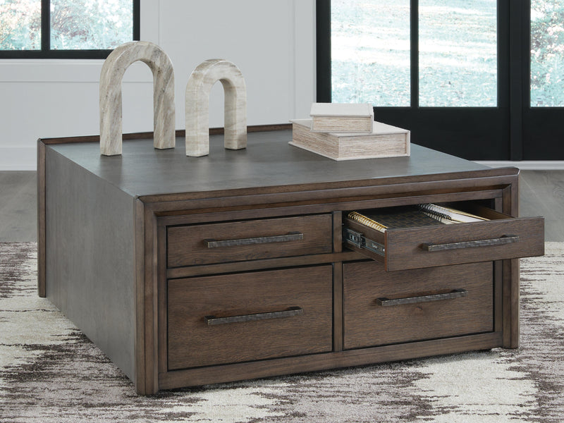 Kallenny Brown/Gray Coffee Table - T669-8