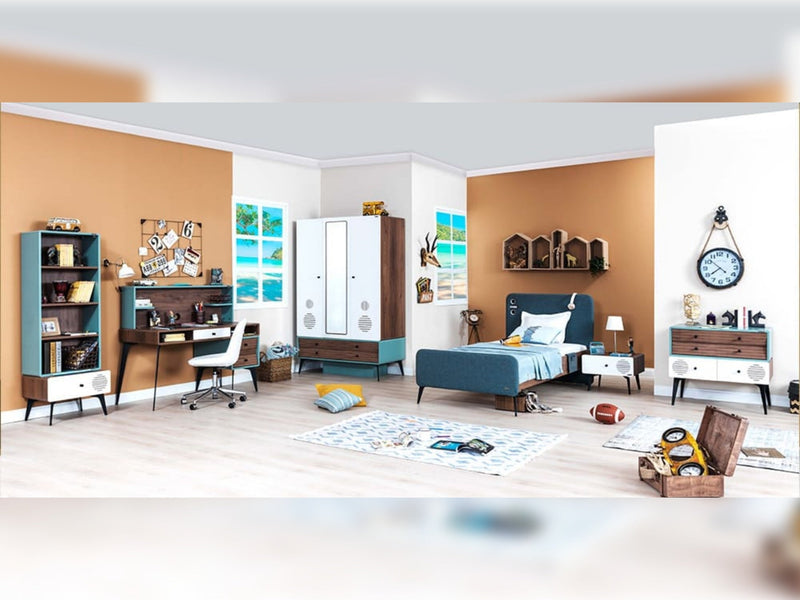 Kampus Kids Room Set (Twin Bed & Nightstand) - 145-KAM-TWIN-SET