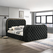 Kana Eastern King Bed w/LED, Fireplace & TV Stand - BD03121EK