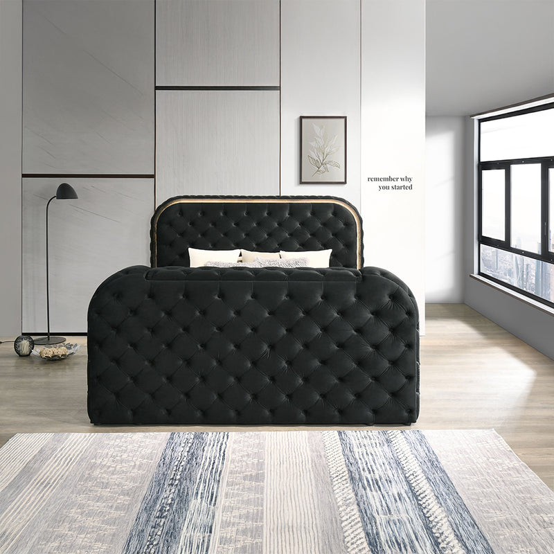 Kana Eastern King Bed w/LED, Fireplace & TV Stand - BD03121EK