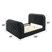 Kana Eastern King Bed w/LED, Fireplace & TV Stand - BD03121EK