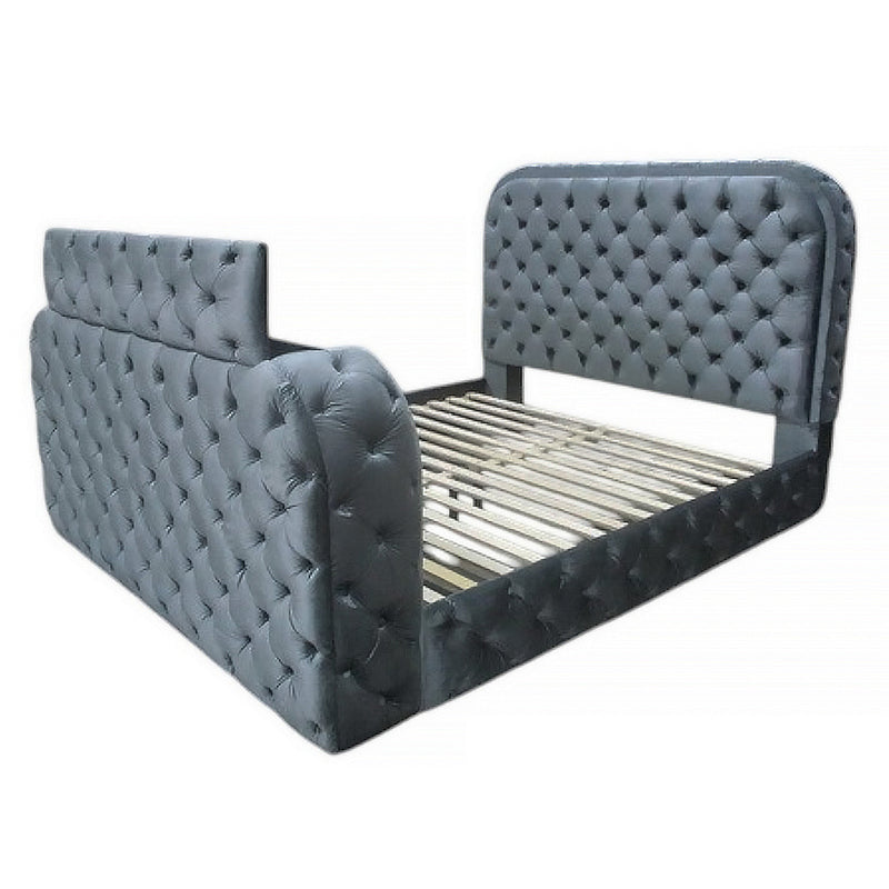 Kana Eastern King Bed w/LED, Fireplace & TV Stand - BD05071EK