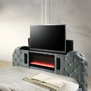 Kana Eastern King Bed w/LED, Fireplace & TV Stand - BD05071EK