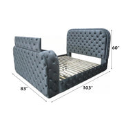 Kana Eastern King Bed w/LED, Fireplace & TV Stand - BD05071EK