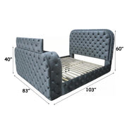 Kana Eastern King Bed w/LED, Fireplace & TV Stand - BD05071EK