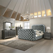 Kana Queen Bed w/LED, Fireplace & TV Stand - BD05072Q