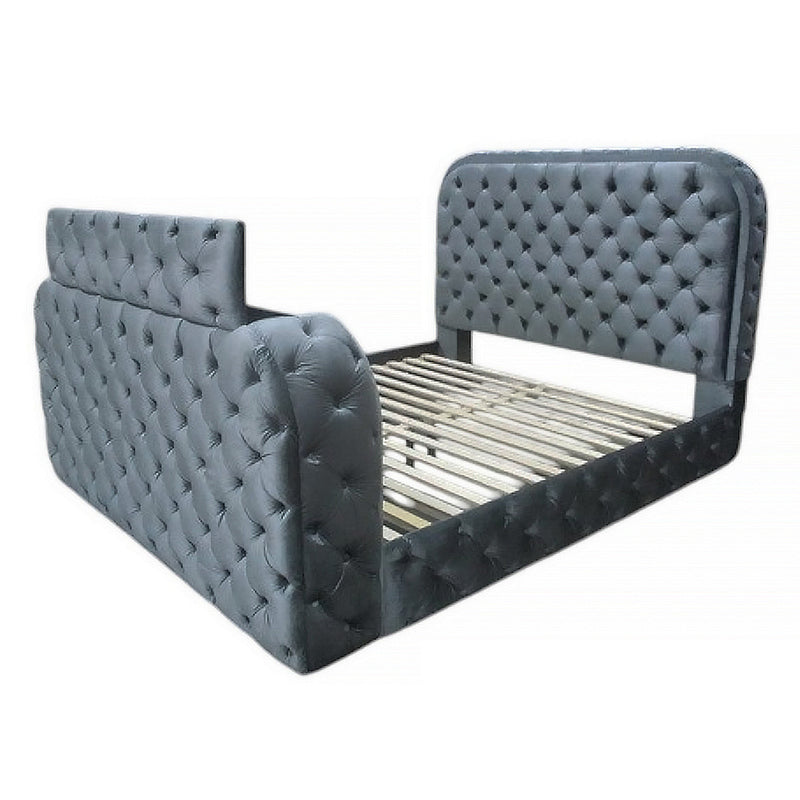 Kana Queen Bed w/LED, Fireplace & TV Stand - BD05072Q
