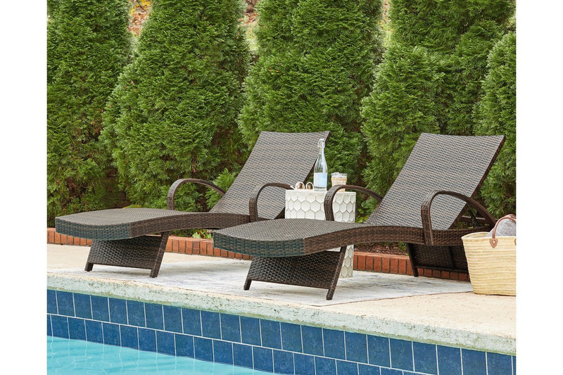 Kantana Brown Chaise Lounge (set of 2) - Gate FurnitureLounge Chair