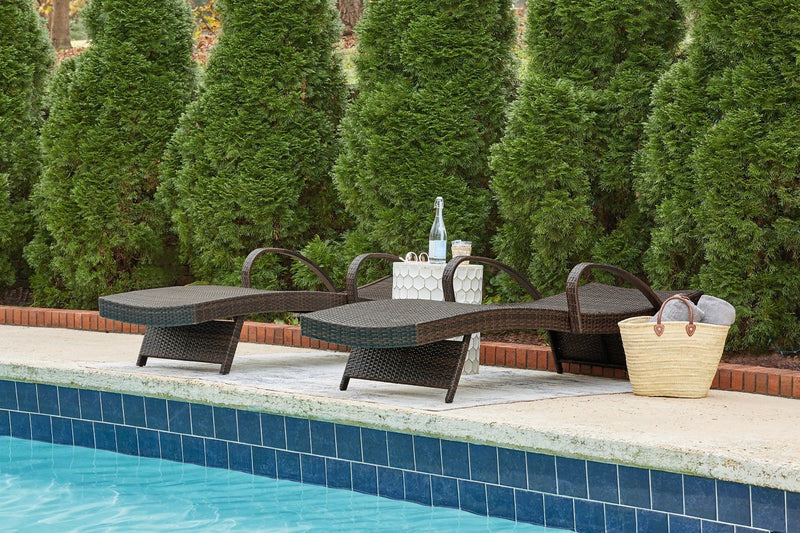 Kantana Brown Chaise Lounge (set of 2) - Gate FurnitureLounge Chair