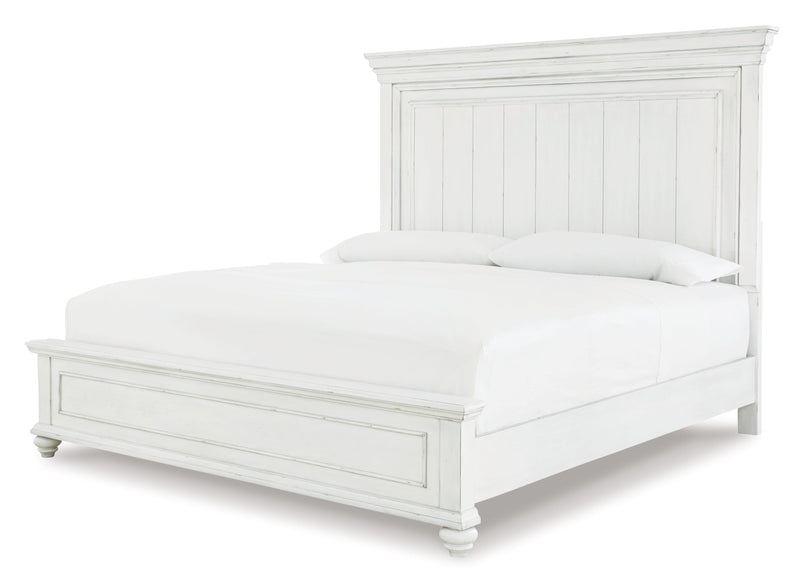 Kanwyn King Panel Bed with Dresser in Whitewash - PKG007943
