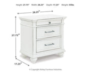 Kanwyn Whitewash King Panel Bed, Dresser, Mirror and 2 Nightstands - B777B31