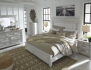 Kanwyn Whitewash King Panel Bed - Gate FurnitureKing Bed