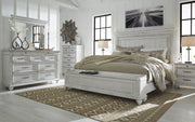 Kanwyn Whitewash King Panel Storage Bed - Gate FurnitureKing Bed
