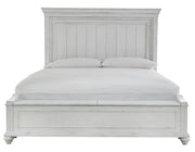 Kanwyn Whitewash King Panel Storage Bed - Gate FurnitureKing Bed