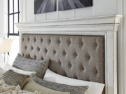 Kanwyn Whitewash King Upholstered Storage Bed - Gate FurnitureKing Bed