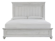 Kanwyn Whitewash Queen Panel Bed - Gate FurnitureQueen Bed