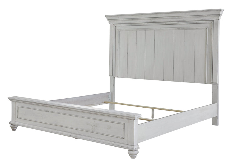 Kanwyn Whitewash Queen Panel Bed - Gate FurnitureQueen Bed