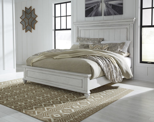 Kanwyn Whitewash Queen Panel Bed - Gate FurnitureQueen Bed