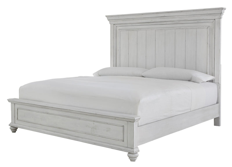 Kanwyn Whitewash Queen Panel Bed - Gate FurnitureQueen Bed