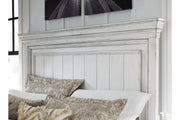 Kanwyn Whitewash Queen Panel Bed with Storage Bench - Gate FurnitureQueen Bed