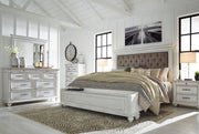 Kanwyn Whitewash Upholstered Storage Bedroom Set - Gate FurnitureBedroom Set