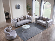 Kapadokya 3-pieces (Sofa & Loveseat & Chair) Livingroom Set Grey in Grey - 101-KAP-LUP18-321
