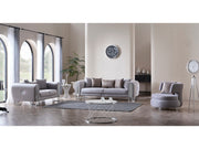 Kapadokya 3-pieces (Sofa & Loveseat & Chair) Livingroom Set Grey in Grey - 101-KAP-LUP18-321