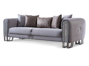 Kapadokya 3-pieces (Sofa & Loveseat & Chair) Livingroom Set Grey in Grey - 101-KAP-LUP18-321