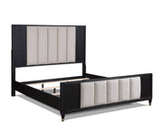 Kara Black King Panel Bed - Gate FurnitureKing Bed
