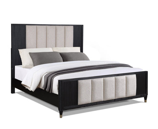 Kara Black King Panel Bed - Gate FurnitureKing Bed