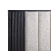 Kara Black Queen Panel Bed - Gate FurnitureQueen Bed