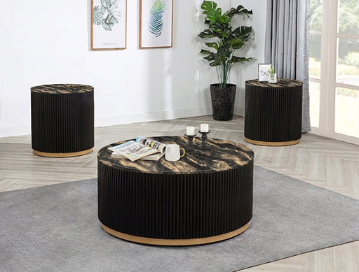 Kara End Table Gd Bk - 4219GBK-02