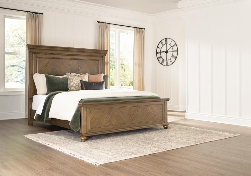 Karallin Medium Brown California King Panel Bed - PCB782B5