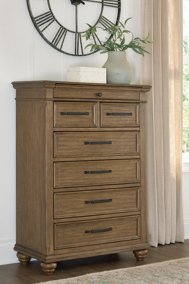 Karallin Medium Brown Chest of Drawers - PCB782-46