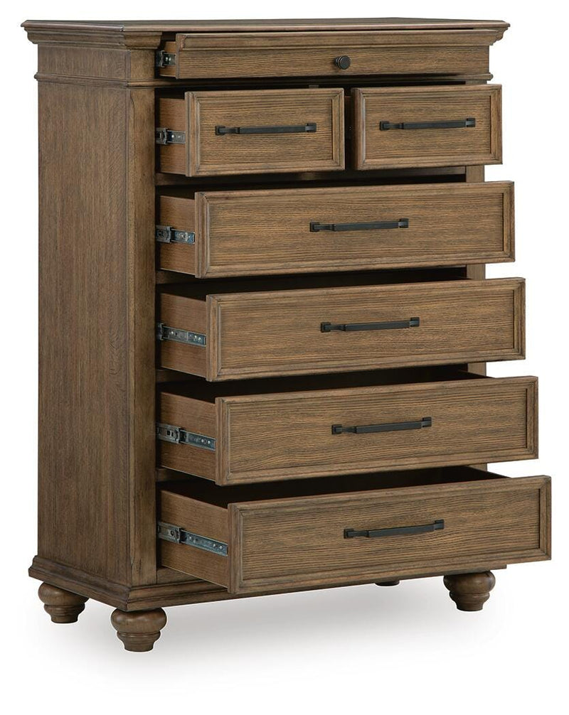 Karallin Medium Brown Chest of Drawers - PCB782-46
