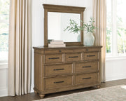 Karallin Medium Brown Dresser and Mirror - PCB782B1