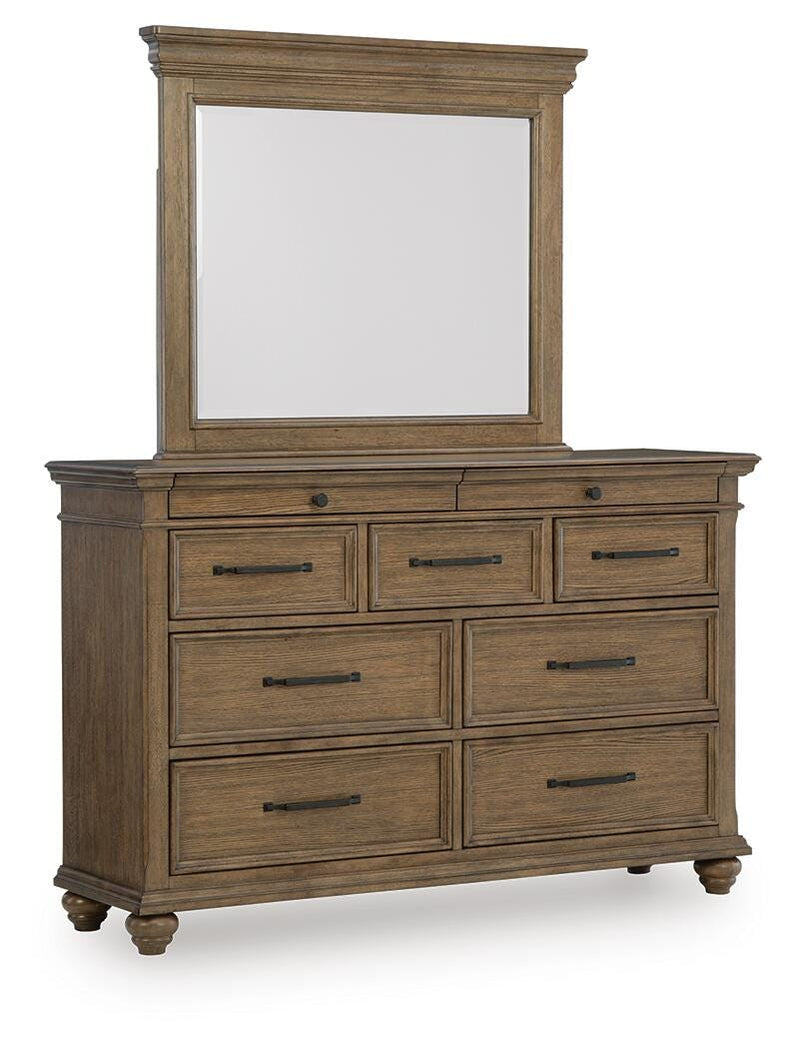 Karallin Medium Brown Dresser and Mirror - PCB782B1