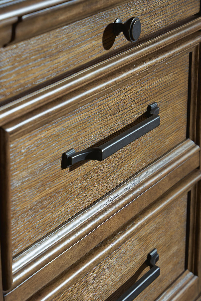 Karallin Medium Brown Dresser and Mirror - PCB782B1