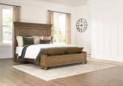 Karallin Medium Brown King Panel Storage Bed - PCB782B8
