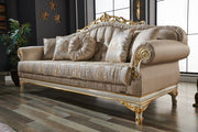 Kardelen 2-pieces (1 Sofa & 1 Loveseat) Livingroom Set Cream in Cream - 101-KAR-07419-32