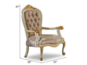 Kardelen 33" Wide Tufted Armchair - Gate FurnitureTraditional Accent Chairs