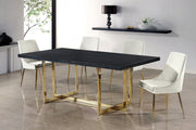 Karina Velvet Upholstered Dining Chair in Cream, Set of 2 - 783Cream-C