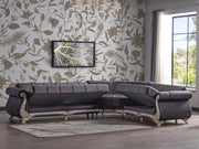 Karizma 131" / 108" Wide Rolled Arm Convertible Sectional - Gate FurnitureSectional