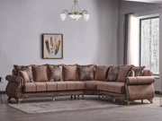 Karizma 131" / 108" Wide Rolled Arm Convertible Sectional - Gate FurnitureSectional