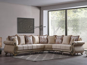 Karizma 131" / 108" Wide Rolled Arm Convertible Sectional - Gate FurnitureSectional