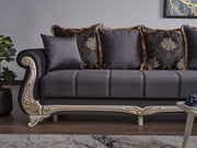 Karizma 131" / 108" Wide Rolled Arm Convertible Sectional - Gate FurnitureSectional