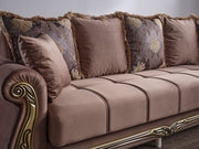 Karizma 131" / 108" Wide Rolled Arm Convertible Sectional - Gate FurnitureSectional