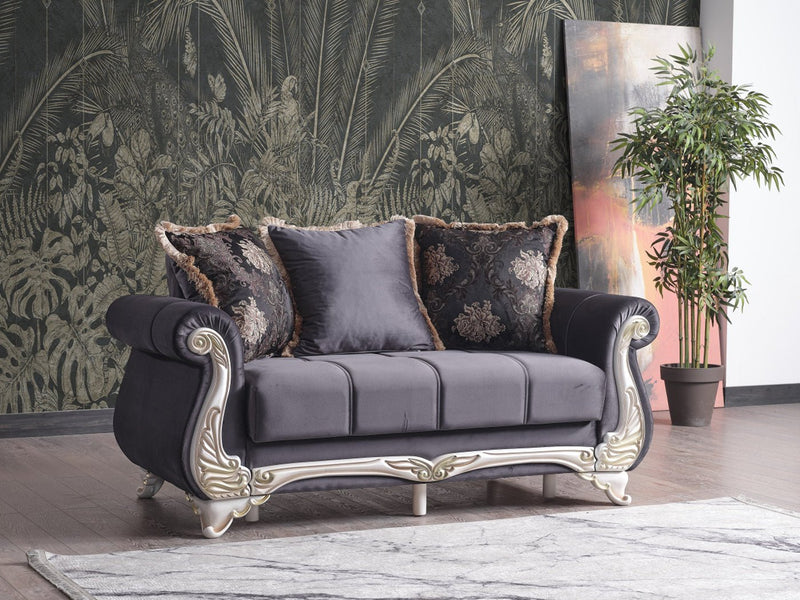 Karizma 64" Wide Rolled Arm Convertible Loveseat - Gate FurnitureLoveseat